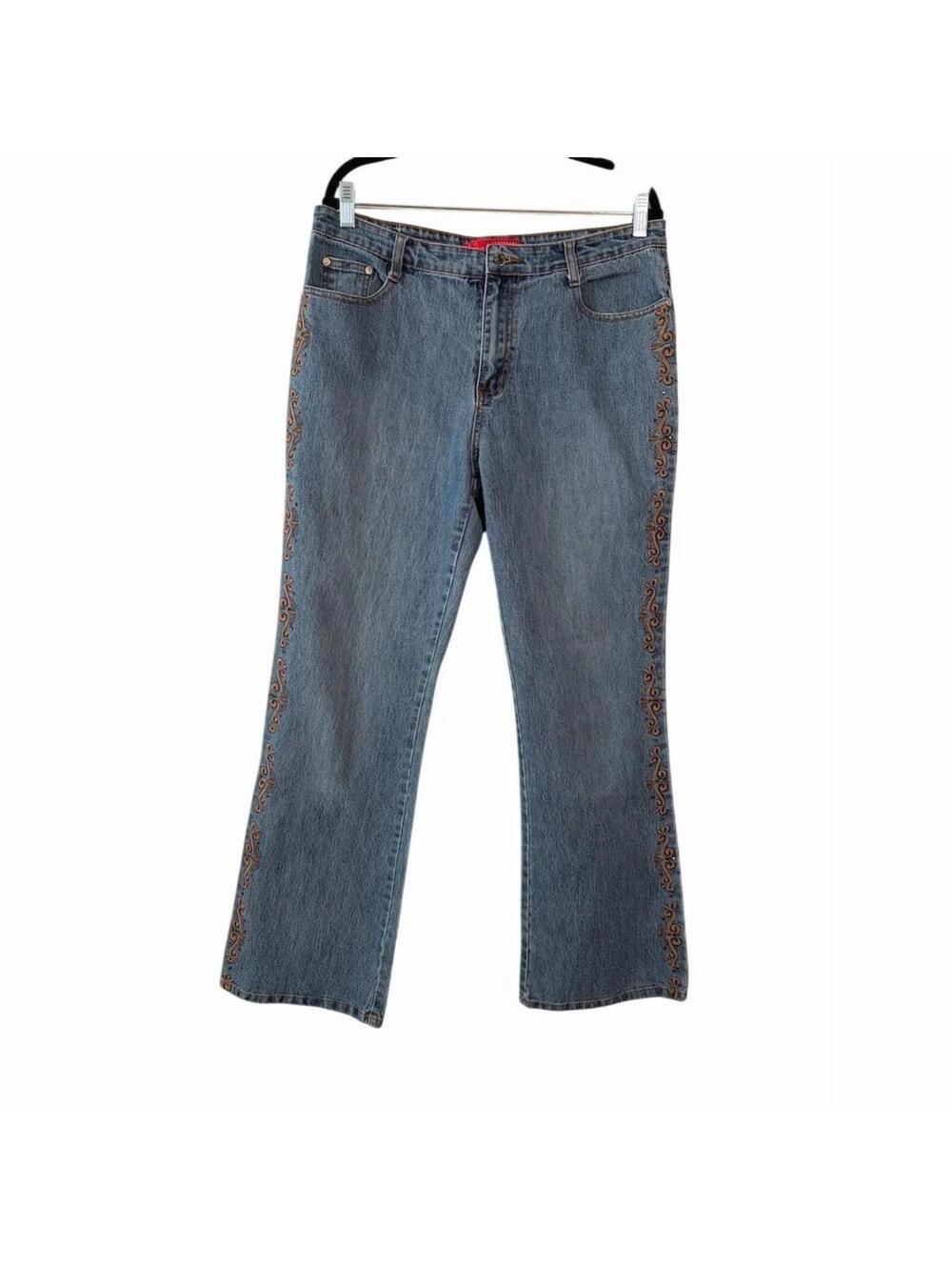 Vintage Cosmopolitan Jeanswear Womens Bootcut Jeans Blue Mid Rise Western Y2K 14